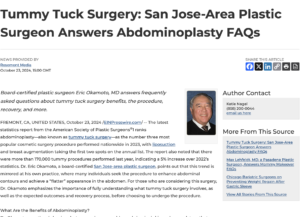 Dr. Eric Okamoto, a board-certified plastic surgeon in the San Jose and East Bay area, answers frequently asked questions about tummy tuck surgery.